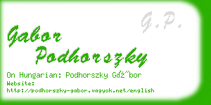 gabor podhorszky business card